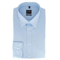 OLYMP Level Five body fit Hemd UNI POPELINE hellblau mit New York Kent Kragen in schmaler Schnittform