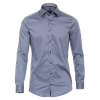 Camicia Venti BODY FIT TWILL azzurro con Kent collar in taglio stretto