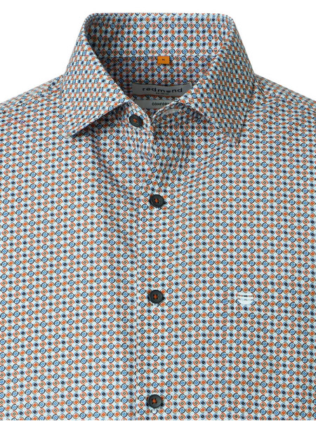 REDMOND Comfort Fit Hemd Rot Kent Print - Ansicht 1