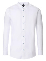 Venti Hemd MODERN FIT UNI POPELINE weiss mit Stehkragen Kragen in moderner Schnittform