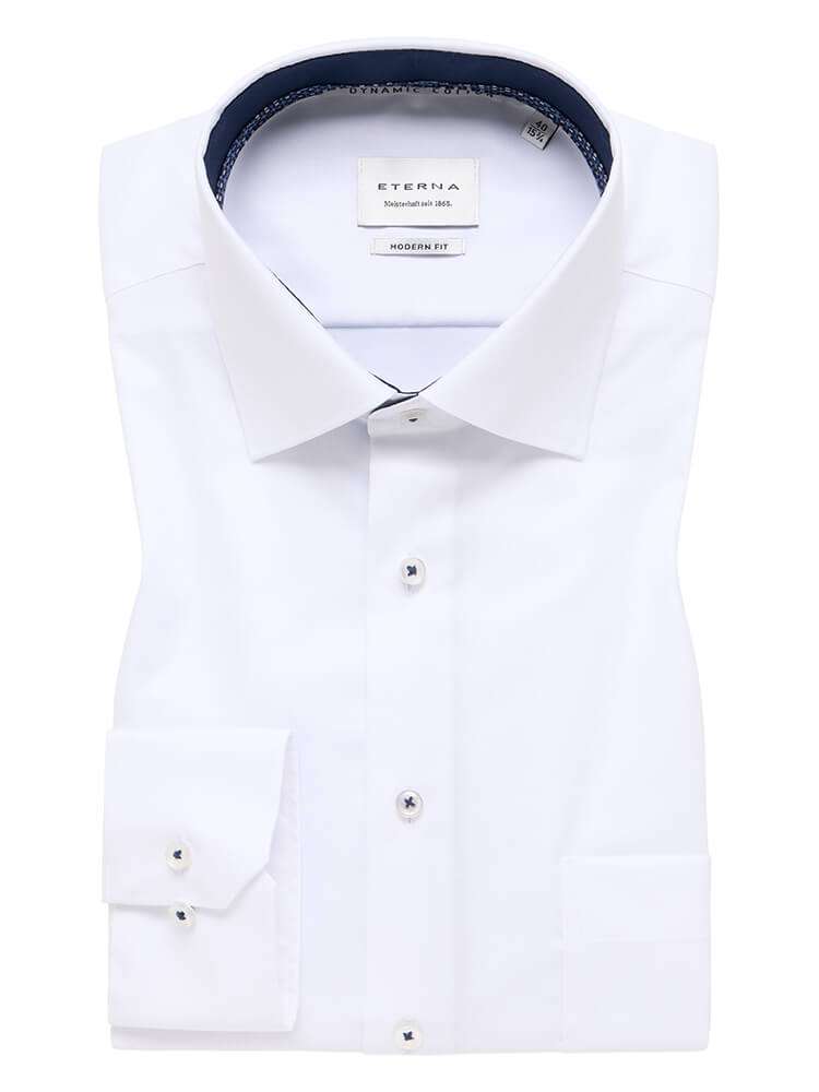 Marvelis Camicia Gala Uomo Bianca - Maniche Lunghe, Colletto New Kent, Polsino A Risvolto - Modern Fit