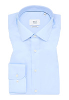 Chemise Eterna COMFORT FIT TWILL bleu clair avec col Kent en coupe classique