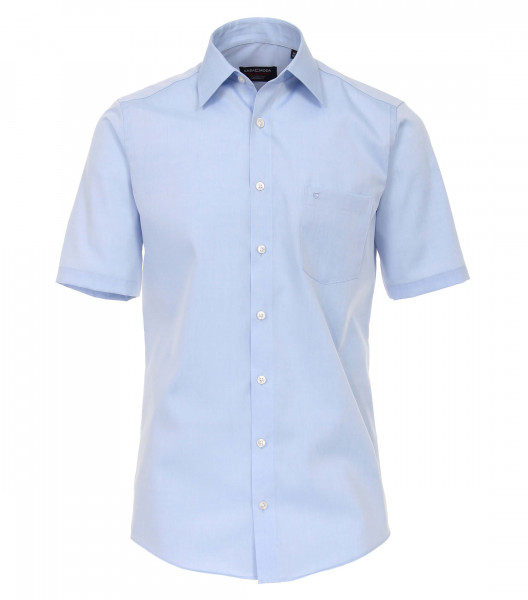 Camicia CASAMODA MODERN FIT UNI POPELINE azzurro con Kent collar in taglio moderno