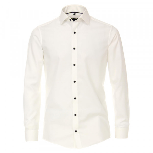 Camicia Venti MODERN FIT UNI POPELINE beige con Kent collar in taglio moderno