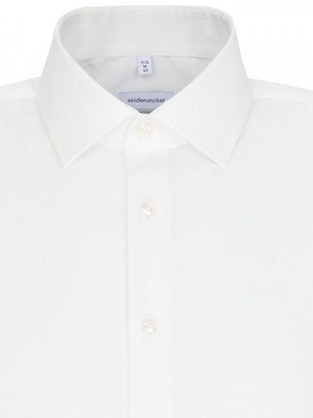 SEIDENSTICKER Slim Fit Hemd Hellbeige Business Kent Popeline - Ansicht 2