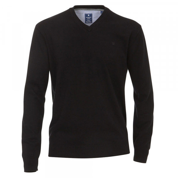 Pullover Redmond nero in taglio classico