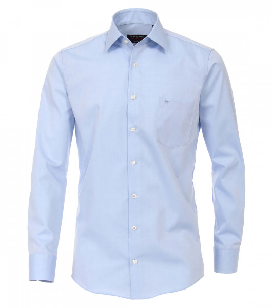 Camicia CASAMODA MODERN FIT UNI POPELINE azzurro con Kent collar in taglio moderno