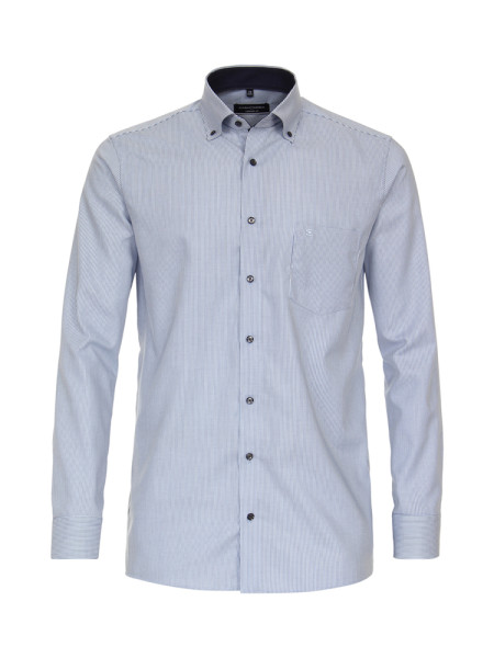 Camicia CASAMODA COMFORT FIT STRUTTURA azzurro con Button Down collar in taglio classico