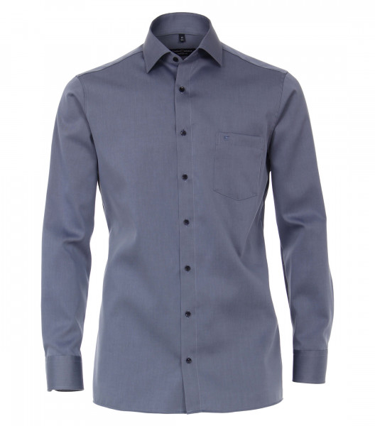 Camicia CASAMODA COMFORT FIT TWILL blu scuro con Kent collar in taglio classico