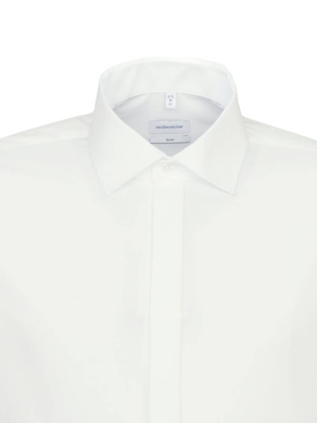 SEIDENSTICKER Slim Fit Hemd Hellbeige Business Kent Twill - Ansicht 2