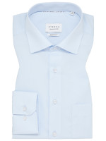 Camicia Eterna MODERN FIT UNI POPELINE azzurro con Kent collar in taglio moderno