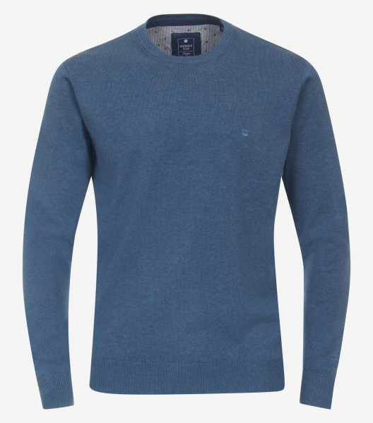 Pull Redmond REGULAR FIT TRICOTÉ bleu moyen avec col Col rond en coupe classique