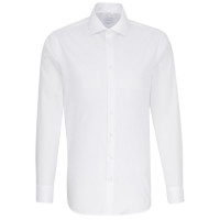 Chemise Seidensticker SHAPED BEAUX OXFORD blanc avec col Spread Kent en coupe moderne