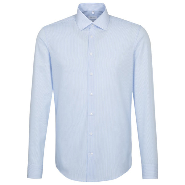 Camicia Seidensticker SLIM FIT OFFICE azzurro con Business Kent collar in taglio stretto