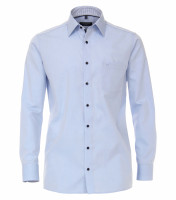 Camicia CASAMODA COMFORT FIT UNI POPELINE azzurro con Kent collar in taglio classico