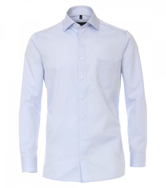 Camicia CASAMODA COMFORT FIT TWILL azzurro con Kent collar in taglio classico