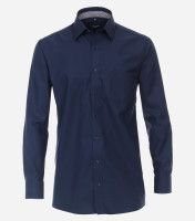 Camicia CasaModa COMFORT FIT STRUTTURA blu scuro con Kent collar in taglio classico