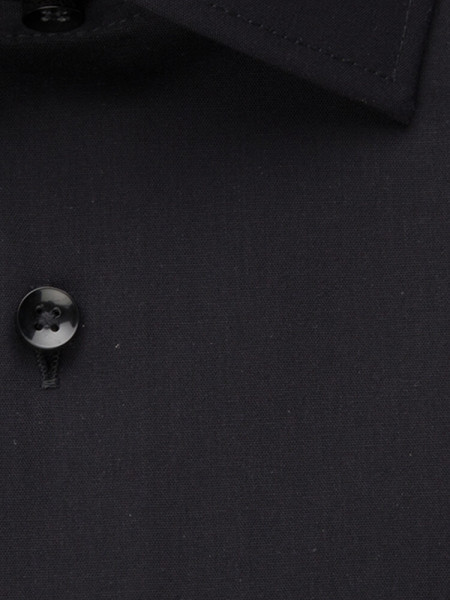 SEIDENSTICKER Slim Fit Hemd Schwarz Business Kent Popeline - Ansicht 3
