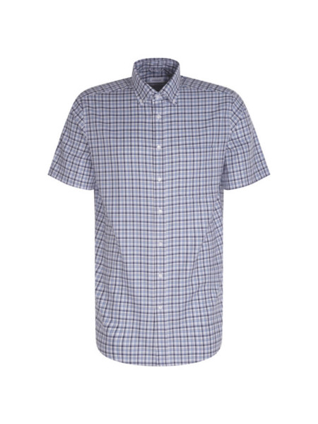 Seidensticker Hemd MODERN TWILL hellblau mit Button Down Kragen in moderner Schnittform