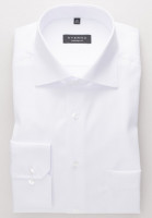 Camicia Eterna COMFORT FIT TWILL bianco con Kent classico collar in taglio classico