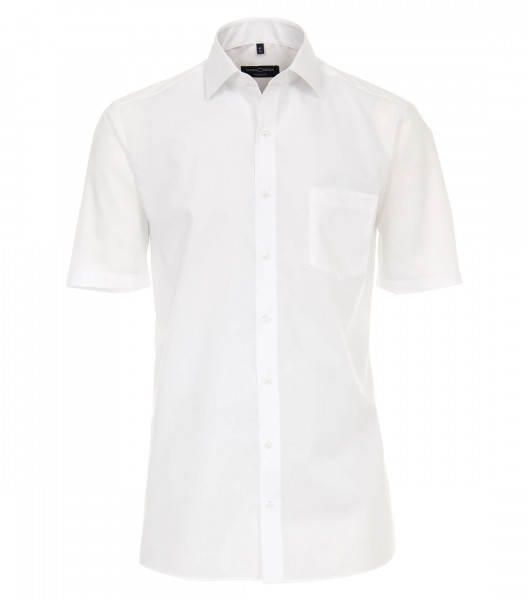 Camicia CASAMODA MODERN FIT UNI POPELINE bianco con Kent collar in taglio moderno