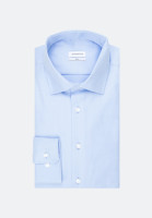 Camicia Seidensticker SLIM FIT TWILL azzurro con Business Kent collar in taglio stretto