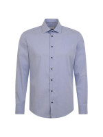 Camicia Seidensticker SLIM STRUTTURA azzurro con Business Kent collar in taglio stretto