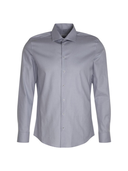 Camicia Seidensticker SLIM TWILL azzurro con Business Kent collar in taglio stretto