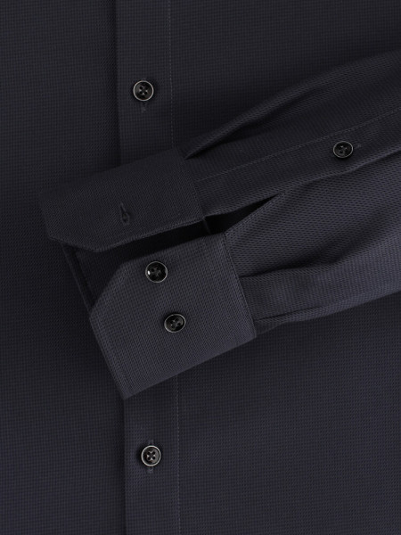 VENTI Regular Fit Hemd Schwarz Kent Struktur - Ansicht 2