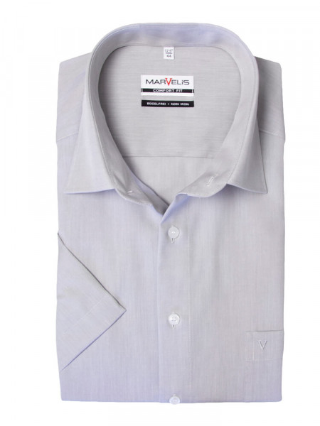 Camicia Marvelis COMFORT FIT CHAMBRAY grigio con Nuovo Kent collar in taglio classico