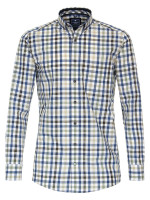 Camicia Redmond REGULAR FIT DOBBY verde con Button Down collar in taglio classico