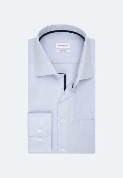 Camicia Seidensticker REGULAR FIT STRUTTURA azzurro con Business Kent collar in taglio classico