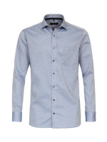 Chemise CASAMODA MODERN FIT UNI POPELINE bleu moyen avec col Kent en coupe moderne