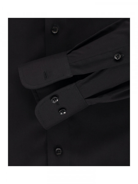 CASAMODA Regular Fit Hemd Schwarz Kent Popeline - Ansicht 2