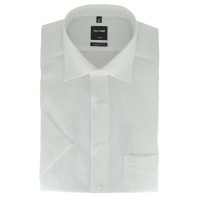 Camicia OLYMP Luxor modern fit UNI POPELINE beige con Nuovo Kent collar in taglio moderno