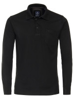 Polo Redmond REGULAR FIT JERSEY noir avec col Kent en coupe classique