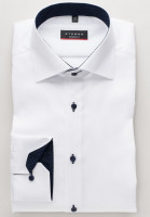 Camicia Eterna MODERN FIT BELLE OXFORD bianco con Kent classico collar in taglio moderno