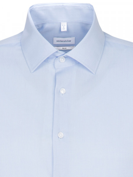 SEIDENSTICKER Slim Fit Hemd Hellblau Business Kent Fil à Fil - Ansicht 2