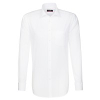 Camicia Seidensticker REGULAR UNI POPELINE bianco con Business Kent collar in taglio moderno