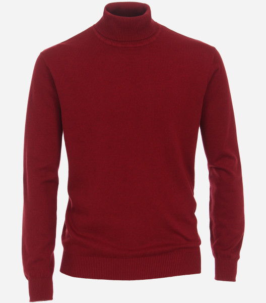 Redmond Pullover REGULAR FIT STRICK rot mit Rollkragen Kragen in klassischer Schnittform