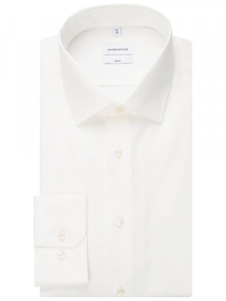 SEIDENSTICKER Slim Fit Hemd Hellbeige Business Kent Popeline - Ansicht 4