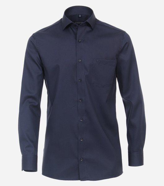 Camicia CasaModa COMFORT FIT TWILL blu scuro con Kent collar in taglio classico