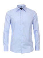 Venti Hemd MODERN FIT UNI POPELINE hellblau mit Kent Kragen in moderner Schnittform