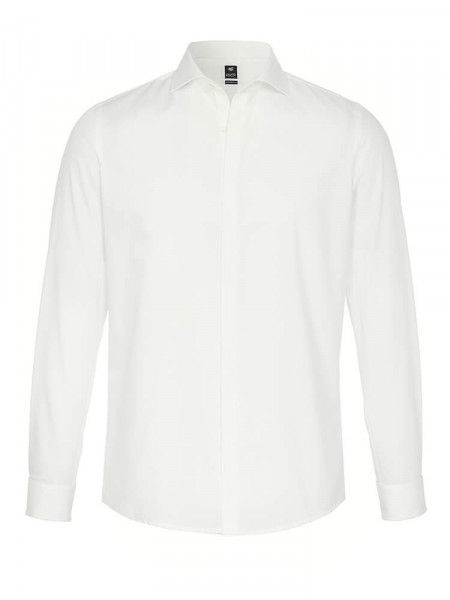 PURE Regular Fit Hemd Hellbeige Haifisch Popeline - Ansicht 1