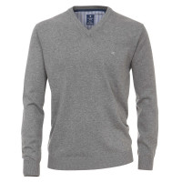 Redmond Pullover grau in klassischer Schnittform