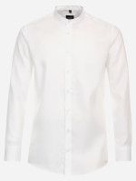 Venti Hemd MODERN FIT UNI POPELINE weiss mit Stehkragen Kragen in moderner Schnittform