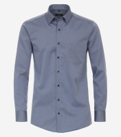 Chemise Redmond COMFORT FIT TWILL bleu foncé avec col Kent en coupe classique