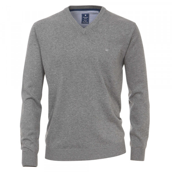 Pullover Redmond grigio in taglio classico