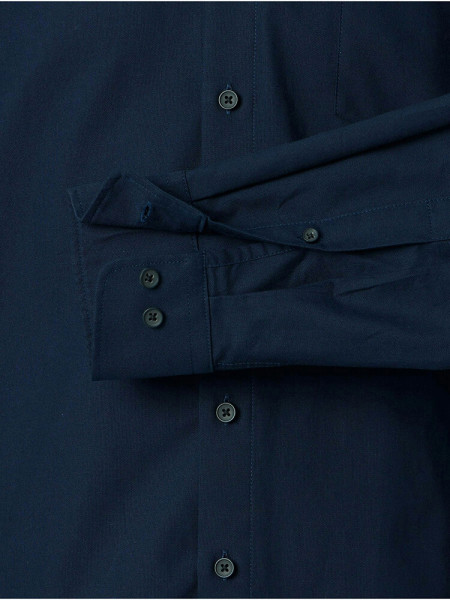 REDMOND Comfort Fit Hemd Marine Button-Down Fein Oxford - Ansicht 2