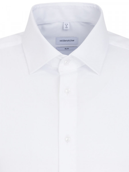 SEIDENSTICKER Slim Fit Hemd Weiß Business Kent Original - Ansicht 2